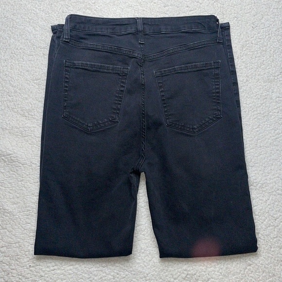 Forever 21 black / Gray Wash Denim Jeans Busted knees Size 30 High Rise Waist - Picture 6 of 9